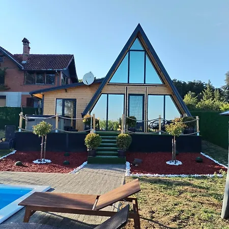 Villa A-frame Wellness With Private Pool, Sauna & Jacuzzi Near Belgrade Koracica